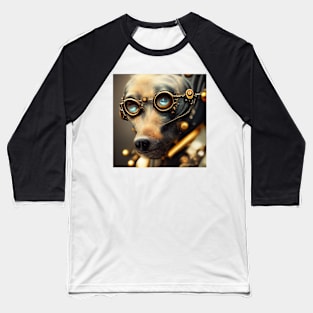 Steampunk Danger Dog Baseball T-Shirt